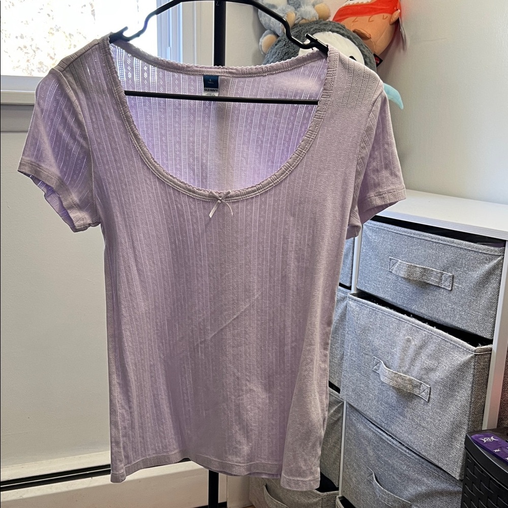 NWOT Old Navy Women’s Lavender Scoop Neck Short Sleeve Top